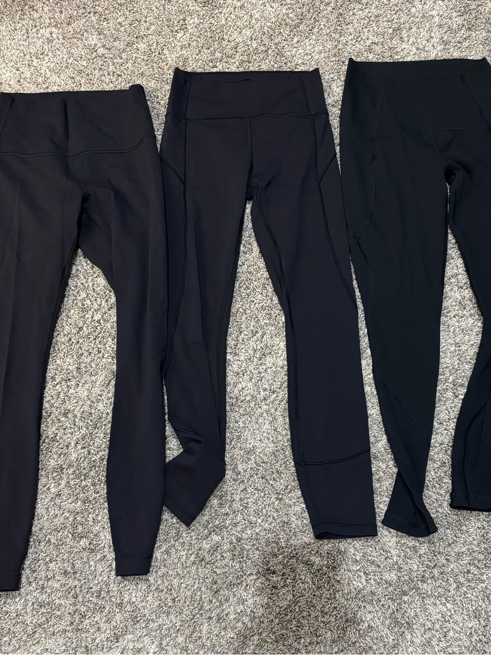 lululemon athletica Black High-Waist Performance Leggings Trio